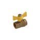 Кран кульовий STA 1/2" ВВ PN30 жовтий метелик, латунний фото 1