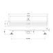 Трап душевой ASG 01E INOX SS304L DRY 500х70 мм (6557087) фото 2