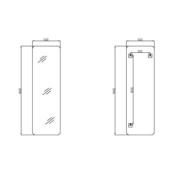 Дзеркало Qtap Gemini 500х1600 підлогове QTGE50160049283 фото