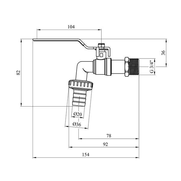 Кран для полива Valves 3/4" PN30 фото