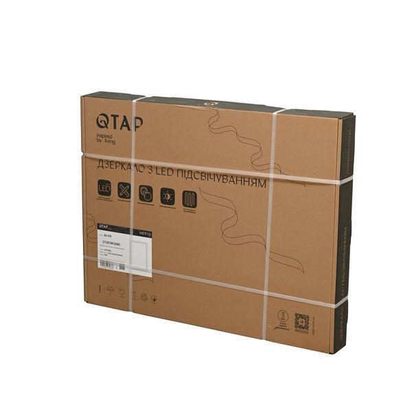 Дзеркало Qtap Mideya (MI2) 600х800 з LED-підсвічуванням Touch, з антизапотіванням, димером, рег. яскравості QT2078F6080 фото