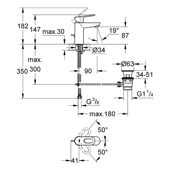 Змішувач для раковини Grohe BauLoop S-Size 23335000 фото