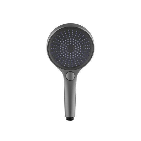 Лійка для ручного душу Kroner Element 2801552923Z-5301, кругла 126 мм, 4 режими, графіт фото