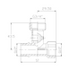 Кран прохідний для пральної машини 1/2"х3/4"х1/2" ННВ, PN40 Thermo Alliance SF186W152015 фото 2