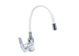 Змішувач для кухонної мийки MILLZ бокова ручка MZJ 71-DW-A182-40 WHITE гнучкий білий гусак фото