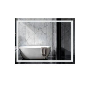 Дзеркало Qtap Mideya 900х700 з LED-підсвічуванням Touch, з антизапотіванням, з димером, рег. яскравості Reverse QT2078NCF9070W фото