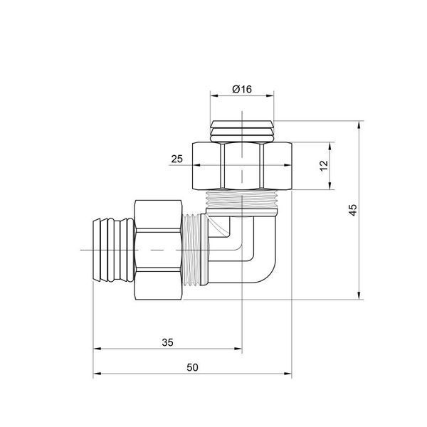 Уголок обжимной SD Plus 16 SD155W1616 фото