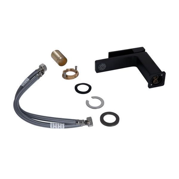 Змішувач для раковини Qtap Gemini QTGEM270BLM45674 Black Matt фото
