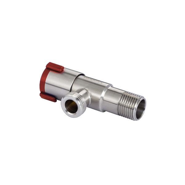 Кран кутовий Aquastrong V2 Red M1/2 х M1/2 (V200) нержавіюча сталь фото