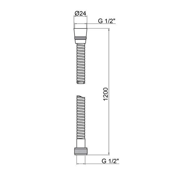 Шланг для душа 120 см Lidz Niagara 07 хром 1,2 м LDNIA07CRM35455 фото