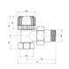 Кран радиаторный Icma 3/4" 28х1,5 угловой №774 фото 2