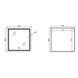Зеркало Qtap Mideya 800x800 с LED-подсветкой Touch, с антизапотеванием, с часами, диммером, рег. яркости QT2078NCF8080W фото 2