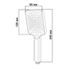 Лейка для душа прямоугольная 245х95 мм Qtap Rucni 1 режим Chrome/White QTRUC125CRM45779 фото 2