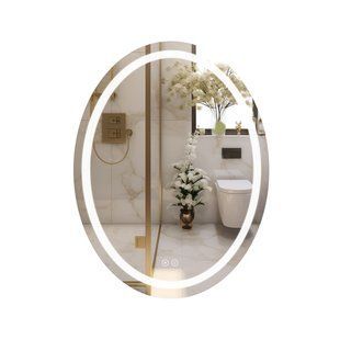 Дзеркало Qtap Mideya (DC-F801) 600х800 з LED-підсвічуванням Touch, з антизапотіванням, з годинником, димером, рег. яскравості QT2078F801W фото