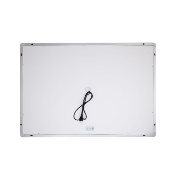 Зеркало Qtap Mideya 1000х700 с LED-подсветкой Touch, с антизапотеванием, с часами, диммером, рег. яркости QT2078NCF10070W фото