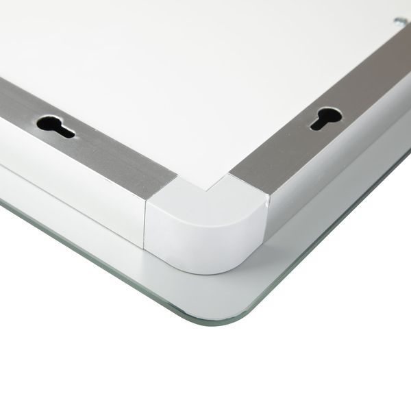 Зеркало Qtap Mideya 1000х700 с LED-подсветкой Touch, с антизапотеванием, с часами, диммером, рег. яркости QT2078NCF10070W фото