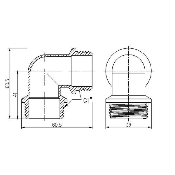 Кутик латунний 1" ЗЗ нікельований Thermo Alliance SF37325 фото