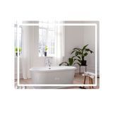 Зеркало Qtap Mideya (DC-F910) 1000х800 с LED-подсветкой Touch, с антизапотеванием, с часами, диммером, рег. яркости QT2078F910W фото