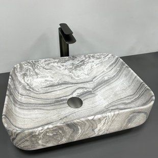 Умивальник (раковина) VBI PALERMO GRAY ONYX накладний фото