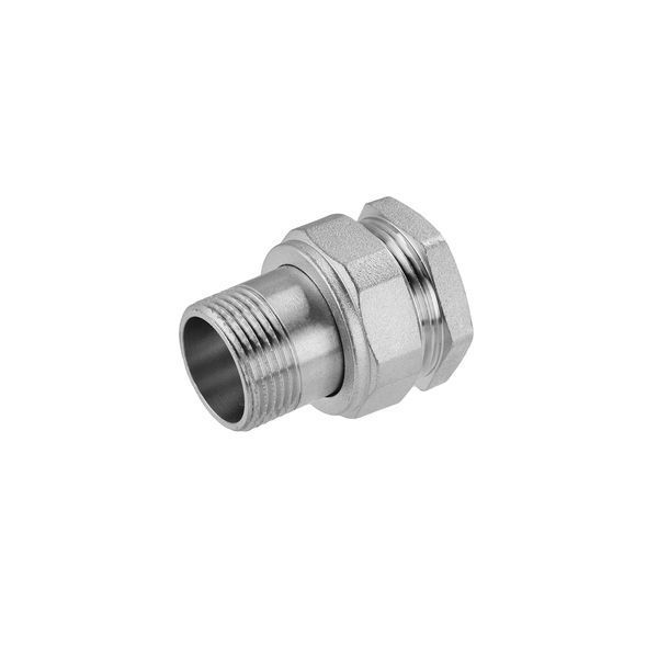 Згін-американка пряма посилена LexLine 3/4" ВЗ під конус нікельована НК0813-Вн фото
