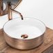 Умывальник (раковина) REA SAMI ROSE BRUSHED GOLD накладной фото 2