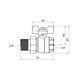 Кран-американка шаровой прямой Valves 3/4" PN30 фото 2