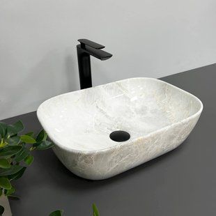Умивальник (раковина) VBI RAVENNA LIGHT STONE накладний фото