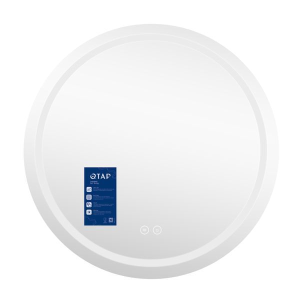 Дзеркало Qtap Mideya (MI6) R900 з LED-підсвічуванням Touch, з антизапотіванням, димером, рег. яскравості QT2078NCR9090W фото