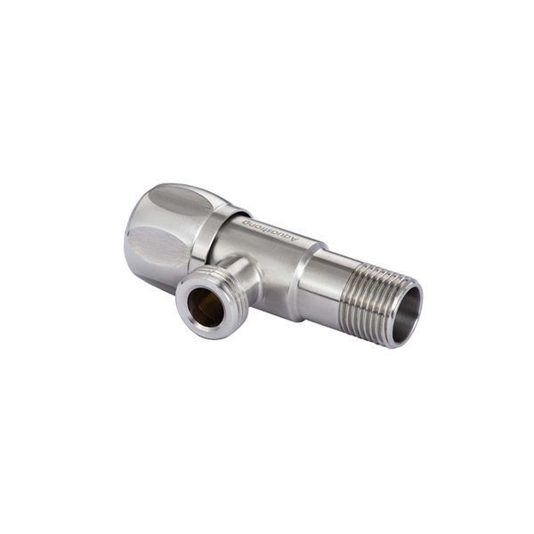 Кран угловой Aquastrong R7 M1/2 х M3/4 (R709) нержавеющая сталь фото