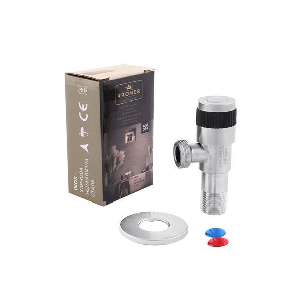 Кран приборный Kroner KRP Edelstahl Klassisch - ESG100 1/2"х1/2" НН фото