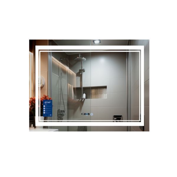 Дзеркало Qtap Cardinal 1000х700 з LED-підсвічуванням Touch, з антизапотіванням, з димером, рег. темп. кольору (3000-6500K) QT0478C10070 фото
