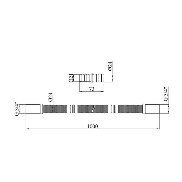 Шланг сливной для стиральной машины Kroner KRP - DR100 100 см фото