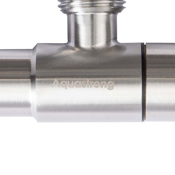 Кран угловой Aquastrong R7 M1/2 х M3/4 (R709) нержавеющая сталь фото
