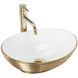Умивальник (раковина) REA SOFIA BRUSHED GOLD WHITE накладний фото 1