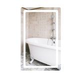 Зеркало Qtap Mideya (DC-F911) 500х800 с LED-подсветкой Touch, с антизапотеванием, с часами, диммером, рег. яркости QT2078F911W фото