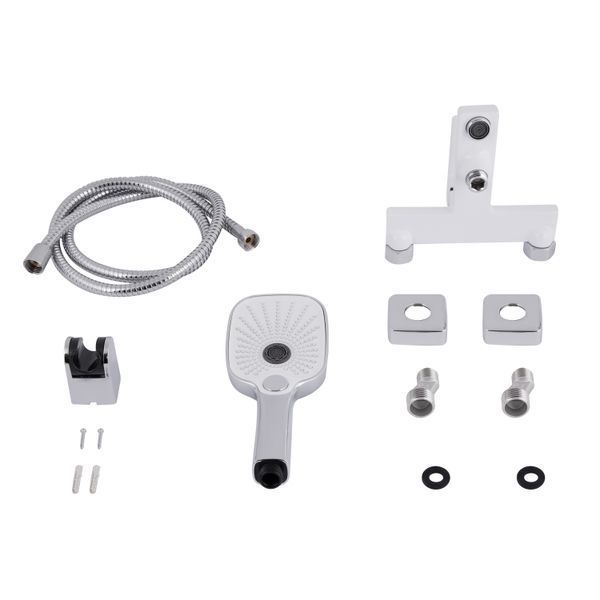 Смеситель для ванны Qtap Gemini (c душевым гарнитуром) QTGEM259CRW45683 Chrome/White фото