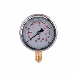 Манометр із гліцерином 4 бар, 1/4"З, нижнє підключення Thermo Alliancе Forte TAF170G4B фото