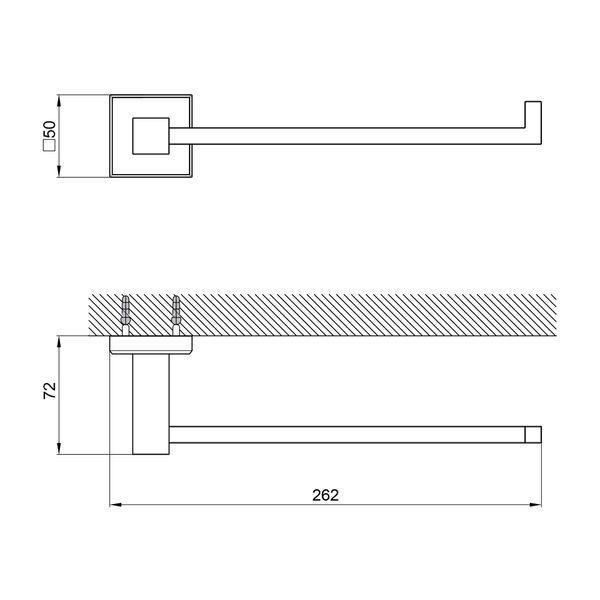 Тримач для рушника Qtap Crow 262 мм QTDRZAK7101103B Black (Drž&aacute;k) фото