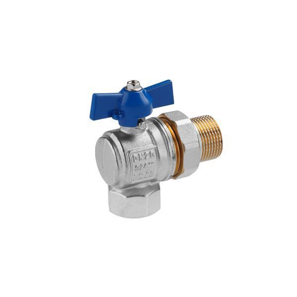 Кран-американка шаровой угловой Valves 3/4" PN30 фото