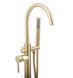 Смеситель для ванны REA MONO BRUSHED GOLD напольный фото 2