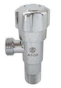 Кран угловой 1/2"х1/2" нержав. хром S.S.304 ASCO 1/100 фото