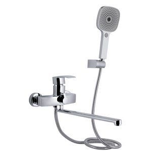 Смеситель для ванны Qtap Swan Eco с длинным поворотным изливом (c душевым гарнитуром) QTSWA2601CRM45533 Chrome фото