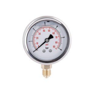 Манометр із гліцерином 6 бар, 1/4"З, нижнє підключення Thermo Alliancе Forte TAF170G6B фото