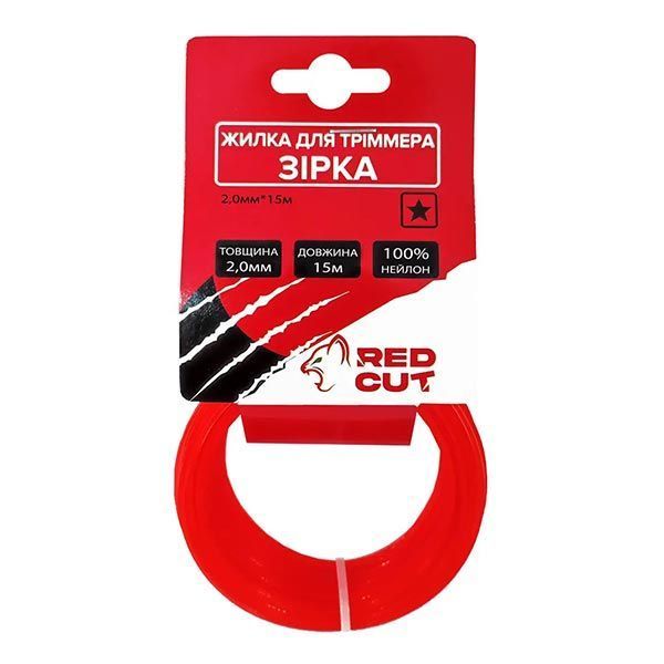 Леска для триммера 2.0 мм х 15 м звезда Red Cut 35-15020 фото