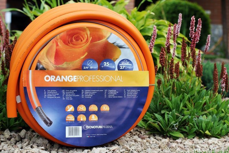 Шланг садовий Tecnotubi Orange Professional для поливу діаметр 3/4 дюйма, довжина 15 м (OR 3/4 15) фото